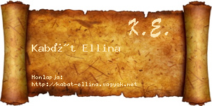 Kabát Ellina névjegykártya